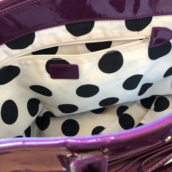 GORGEOUS KATE SPADE PURPLE PATENT VINYL SHOPPER TOTE - Picture 10 of 13